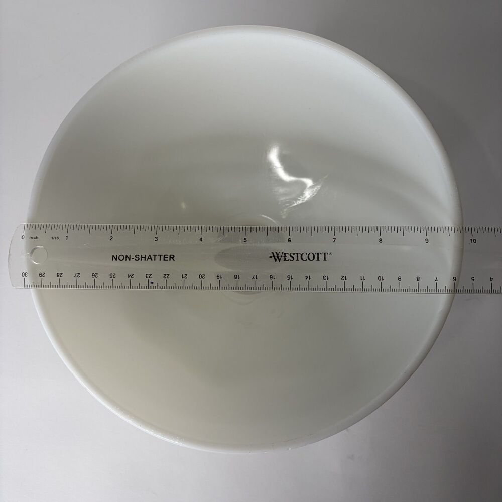 Vintage Corning Milk Glass Lamp Shade Waffle Wave Pattern Torchiere 9.75"D - Picture 7 of 9